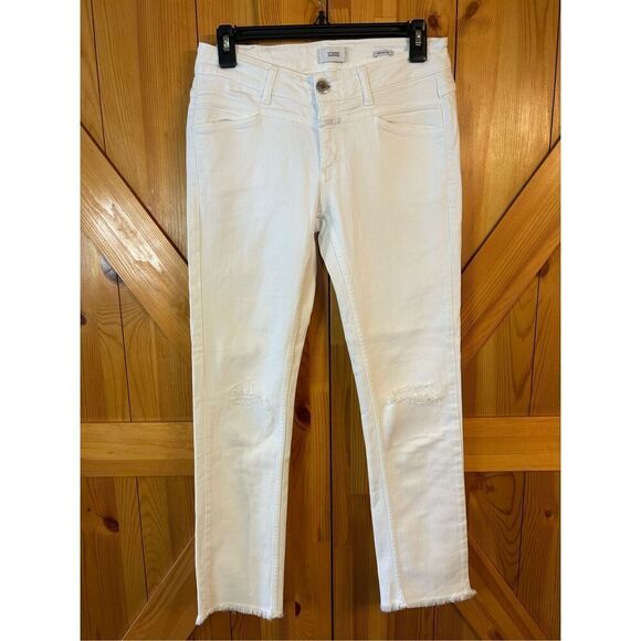 Closed Jeans Womens 28 White Cut Off Distressed Italy (0669) Read - Picture 1 of 11